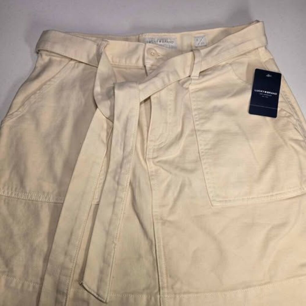 Lucky Brand Cream Denim Mini Skirt Size 2/26